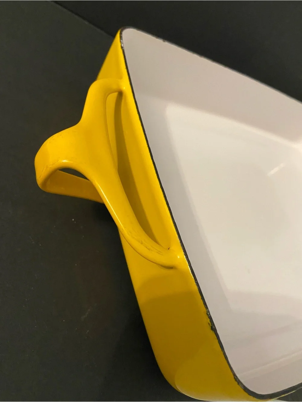 Vintage Dansk Yellow Enamel Kobenstyle Baking Pan